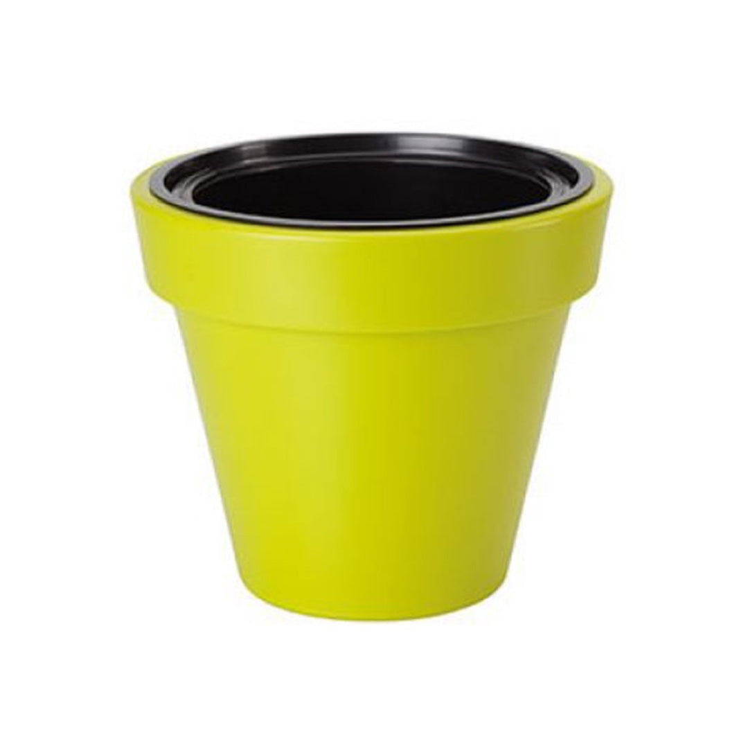 Osłonka Ibiza z wkładem Form-Plastic w kolorze pistacjowym na białym tle