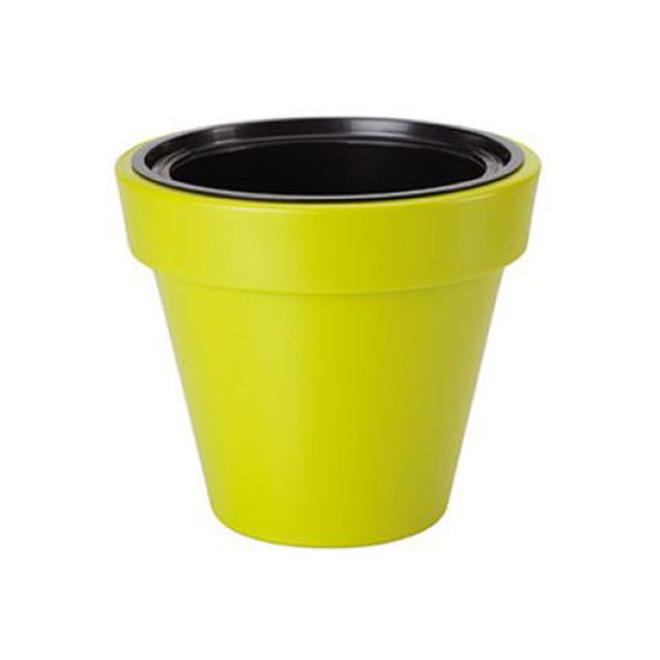 Osłonka Ibiza z wkładem Form-Plastic w kolorze pistacjowym na białym tle