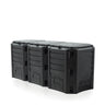 Czarny kompostownik segmentowy Module Classicompo IKSM1200 Prosperplast o pojemności 1200 l, na białym tle