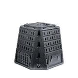 Czarny kompostownik Biocompo IKBI500C Prosperplast o pojemności 500 l, na białym tle
