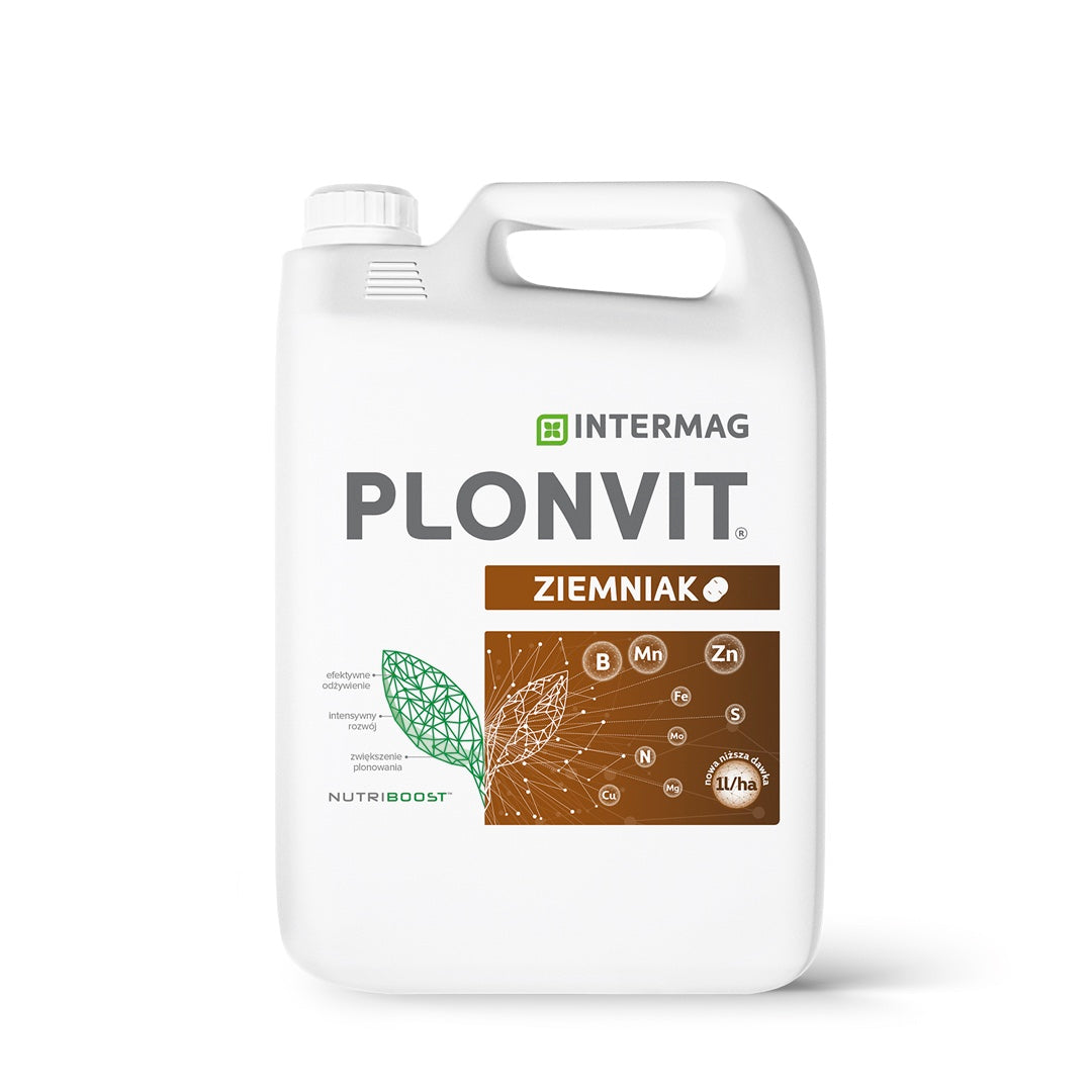 Kanister płynnego nawozu dolistnego Plonvit Ziemniak Nutriboost firmy Intermag