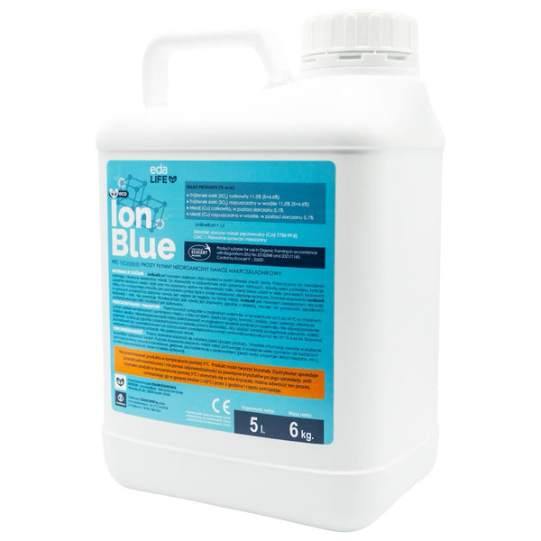 Kanister 5 l nawozu miedziowego IonBlue firmy EdaLife