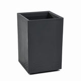 Wysoki kwietnik Karo Eco Recycled Lamela 40 x 40 x 60 cm w kolorze beton antracyt na białym tle