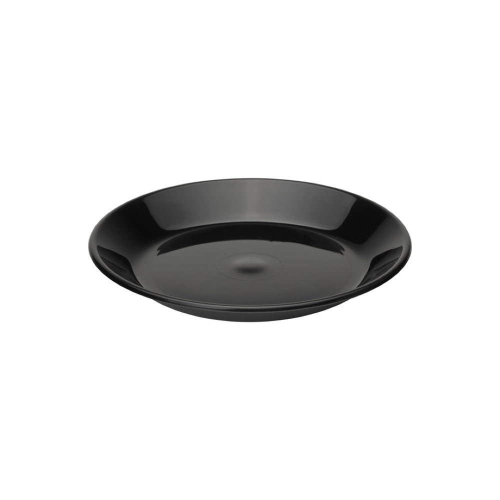Okrągła podstawka Kolor Form-Plastic w kolorze czarnym na białym tle