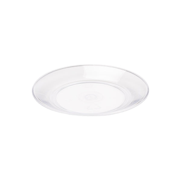 Okrągła przezroczysta podstawka Kolor transparent Form-Plastic na białym tle