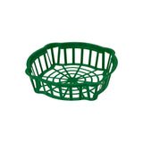 Zielony plastikowy koszyk do cebulek kwiatowych, owalny 25 cm, Form-Plastic, na białym tle
