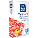 Worek nawozu Yara Kristalon Czerwony 12-12-36+mikro 25 kg na białym tle