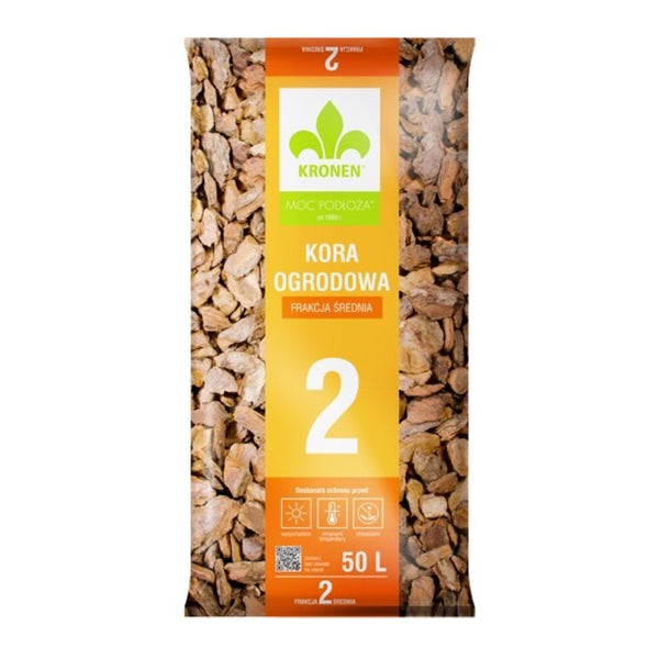 Worek kory ogrodowej Kronen frakcja średnia 2, 50 l, na białym tle