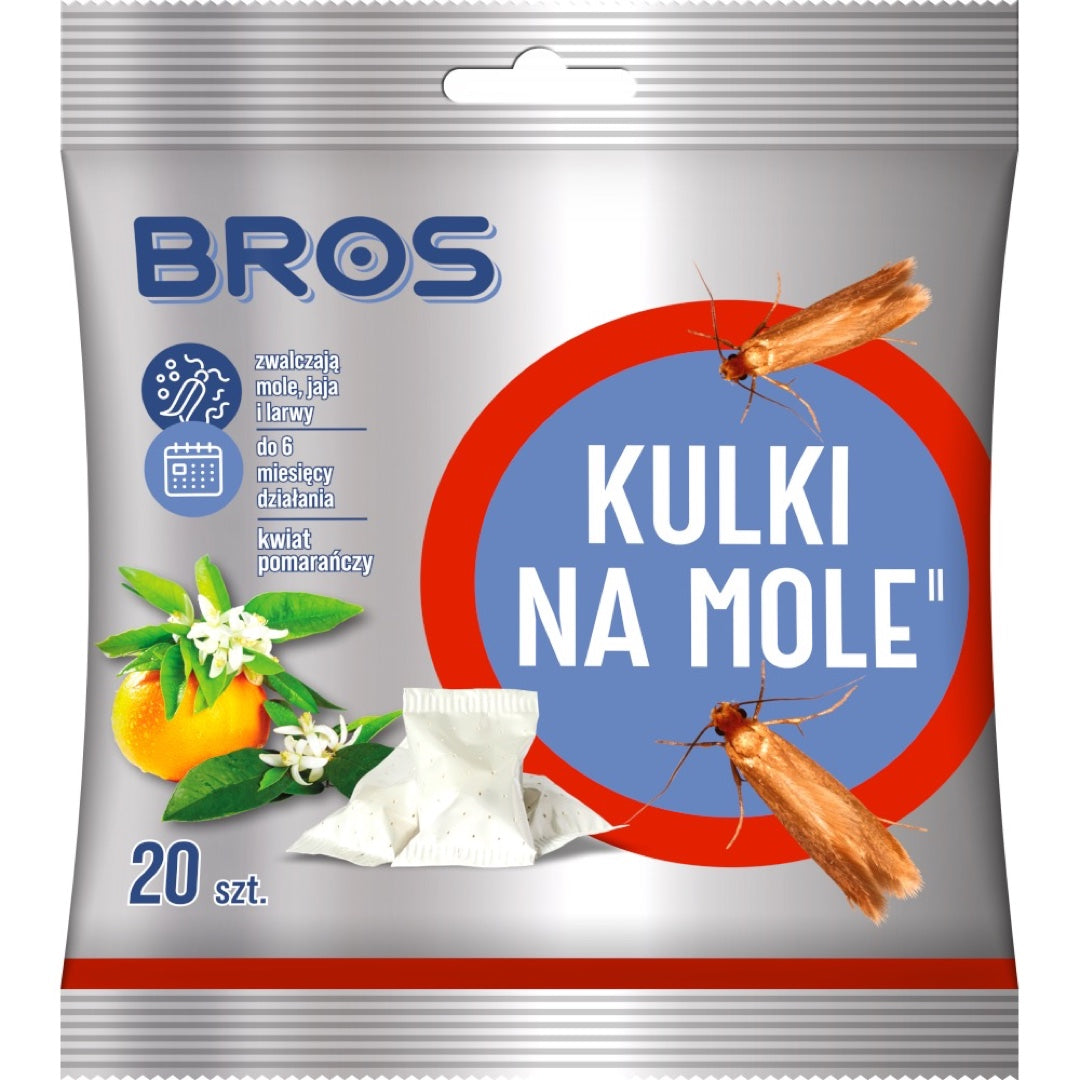Opakowanie kulek na mole Bros o zapachu kwiatowym
