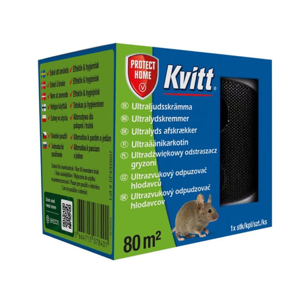 Opakowanie ultradźwiękowego odstraszacza gryzoni Kvitt Protect Home na 80 m2