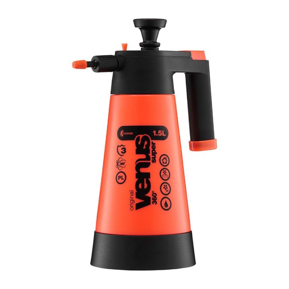 Opryskiwacz ciśnieniowy Kwazar Venus Super 360 Garden Pro 1,5 l, pomarańczowy z czarnym uchwytem
