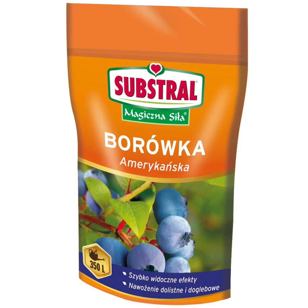 Torebka 350 g nawozu Substral Magiczna Siła do borówek na białym tle