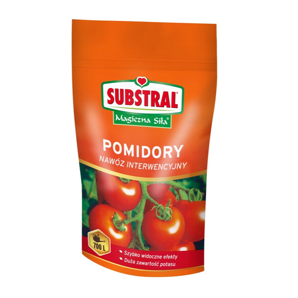 Torebka 350 g nawozu Substral Magiczna Siła do pomidorów na białym tle