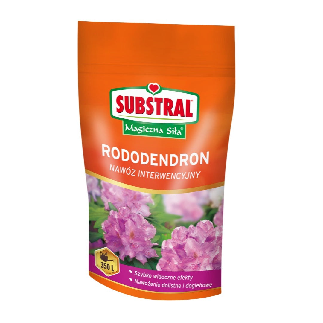 Torebka 350 g nawozu Substral Magiczna Siła do rododendronów na białym tle