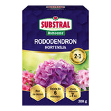 Pudełko 300 g nawozu Substral Osmocote 2w1 do rododendronów i hortensji na białym tle