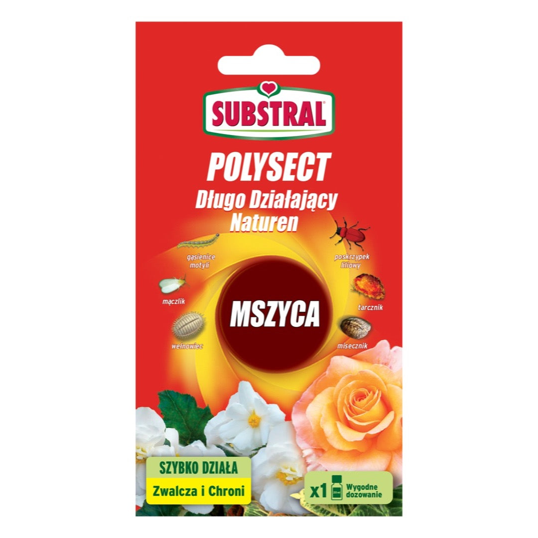 Opakowanie 20 ml środka owadobójczego Substral Polysect Długo Działający Naturen na białym tle