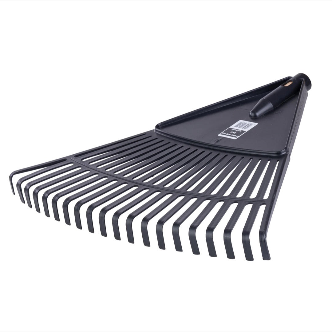 Czarna głowica grabi plastikowych EKO Laguz 480 mm, szczegół zębów