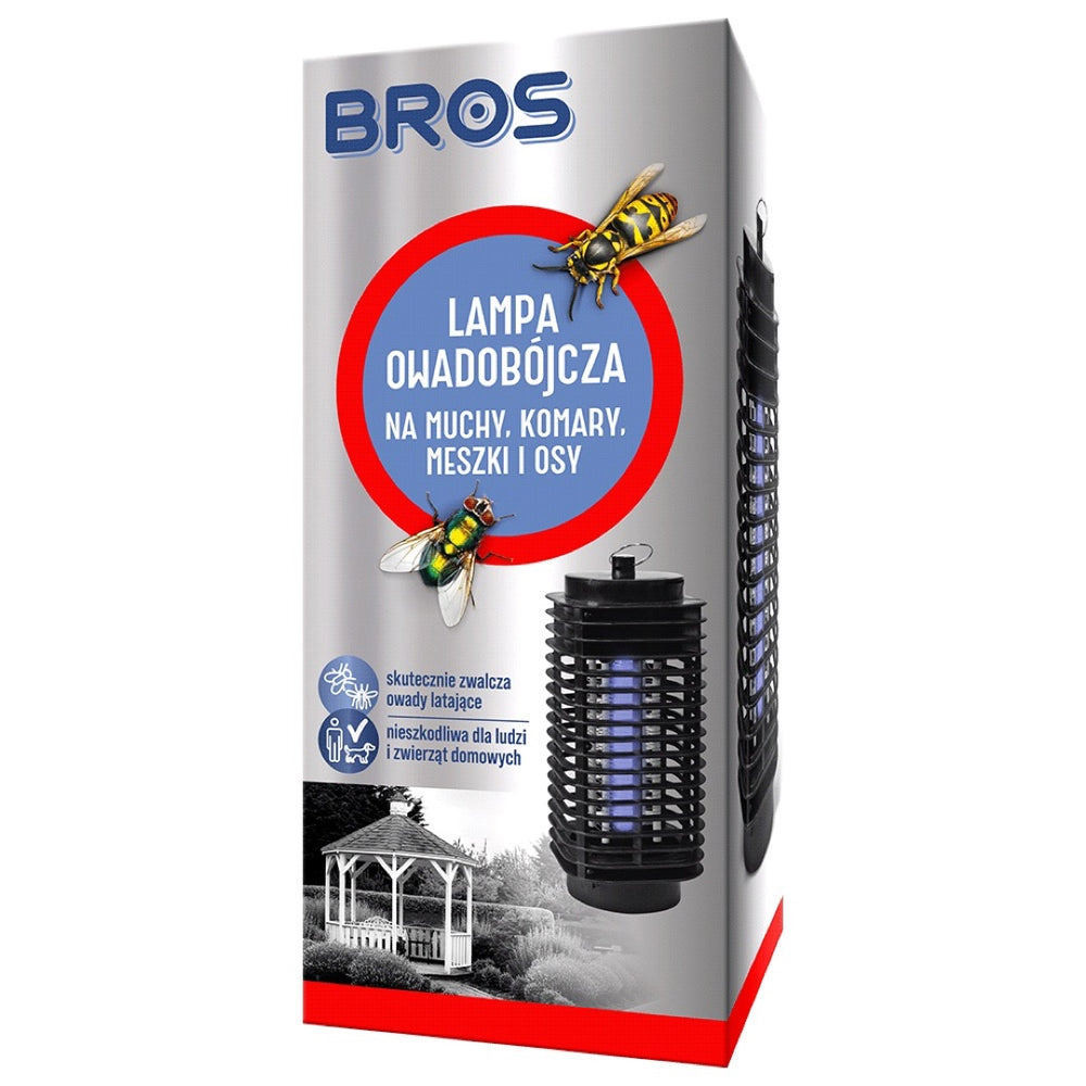 Lampa owadobójcza Bros z siatką rażącą i promieniowaniem UV