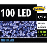 Opakowanie lampek LED Bulinex 100 diod, 4,95 m, niebieskie, do wnętrz i na zewnątrz
