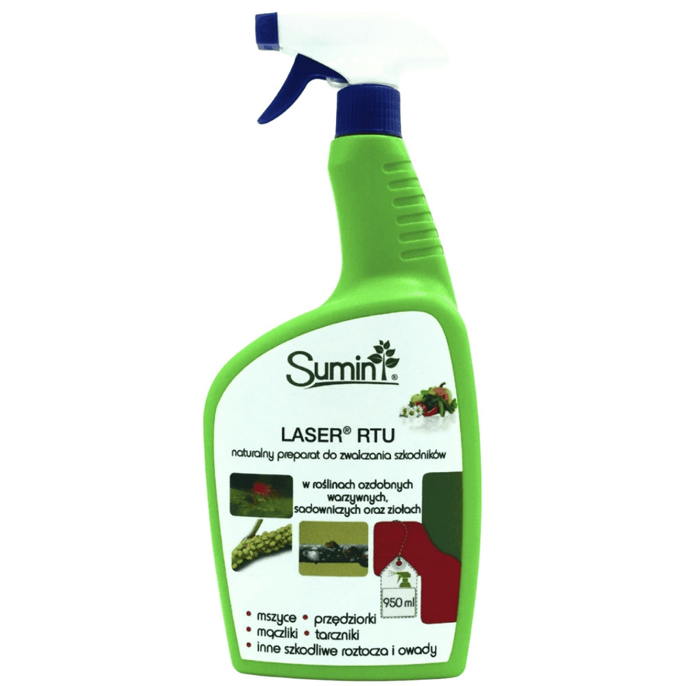 Butelka z rozpylaczem 950 ml preparatu Laser RTU firmy Sumin na szkodniki roślin