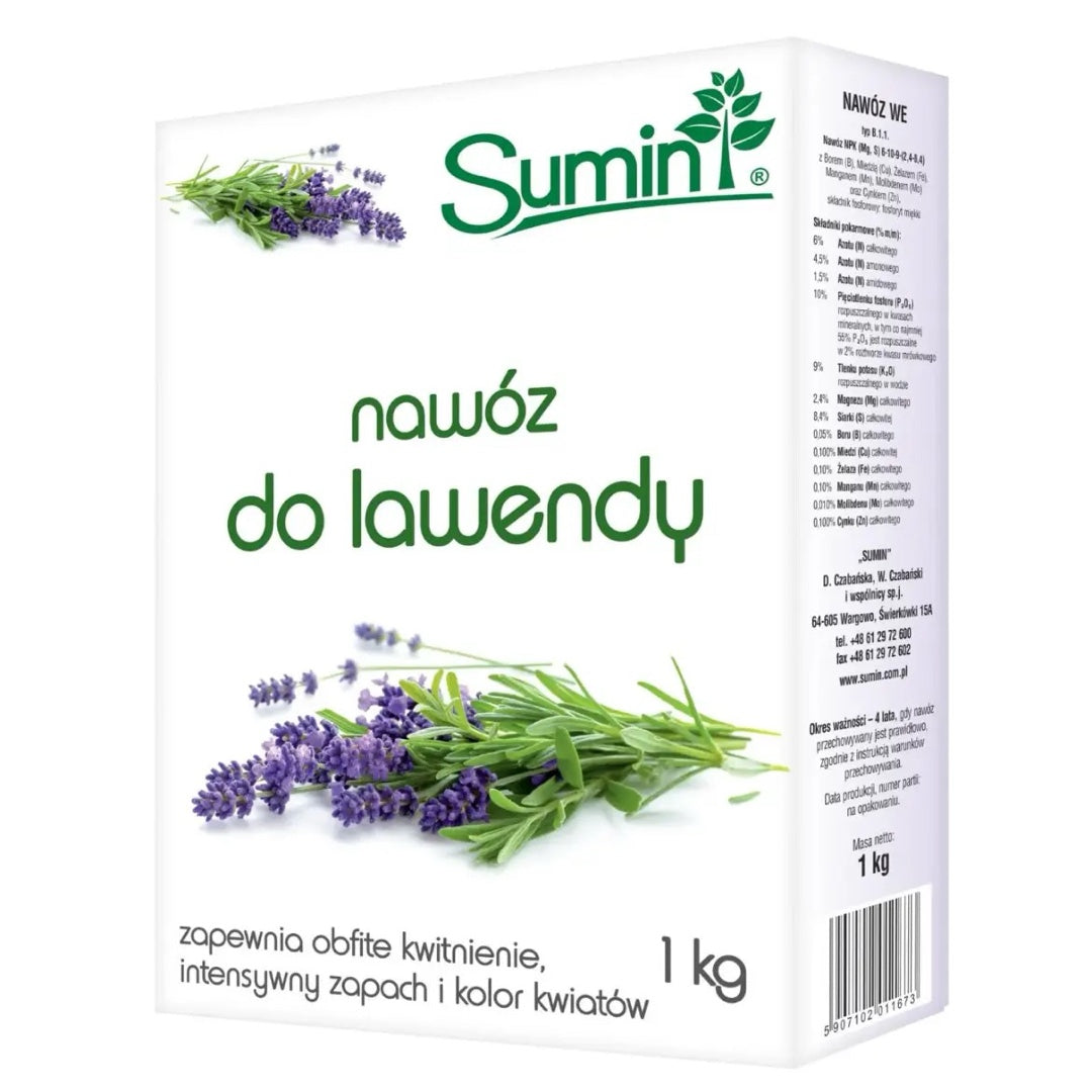 Opakowanie 1 kg granulowanego nawozu do lawendy Sumin