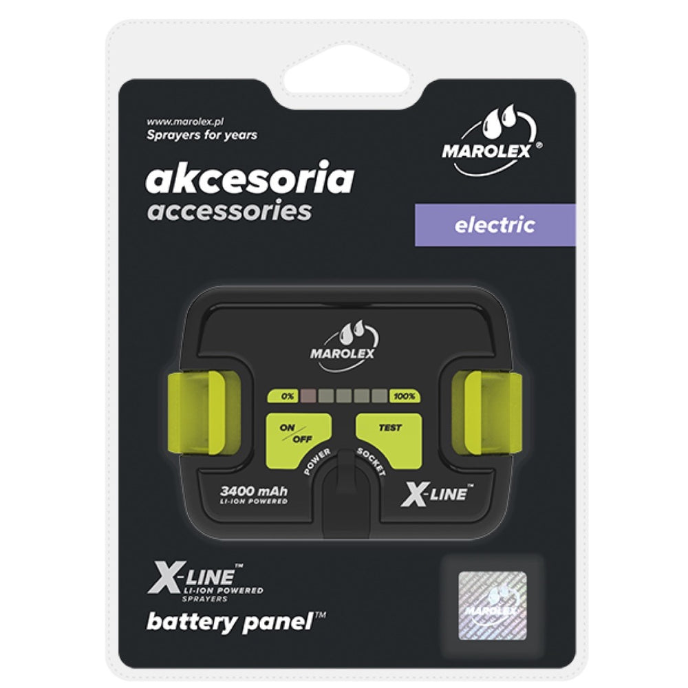 Akumulator z panelem sterującym Marolex X-Line 12 V 3400 mAh w opakowaniu blister