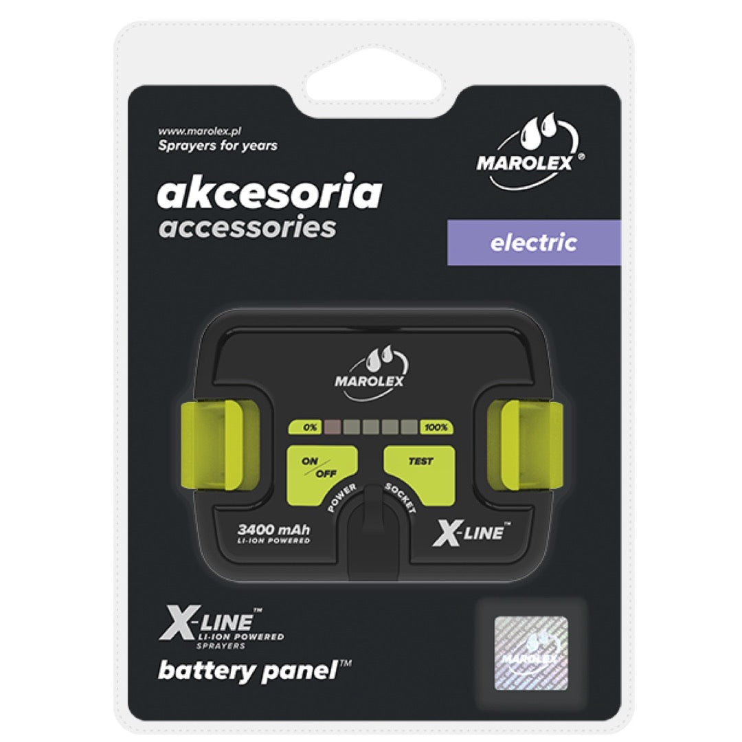 Akumulator z panelem sterującym Marolex X-Line 12 V 3400 mAh w opakowaniu blister