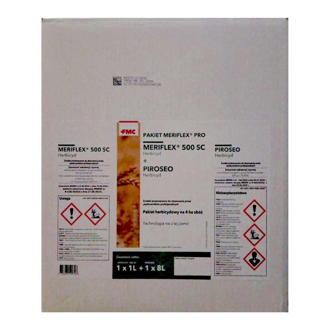 Pakiet MeriFlex Pro FMC: MeriFlex 500 SC 1 l i Piroseo 8 l, karton
