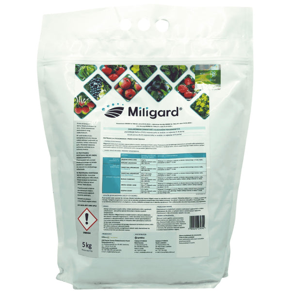 Worek 5 kg nawozu dolistnego Miligard firmy Symbioz (zdjęcie opakowania 5 kg)