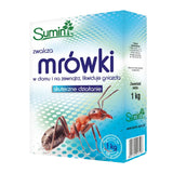 Pudełko 1 kg granulatu Sumin na mrówki z napisem mrówki zwalcza gniazda