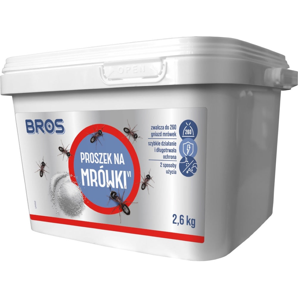 Opakowanie proszku na mrówki Bros 2,6 kg (wiaderko)