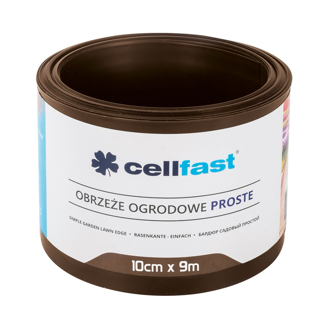 Rolka obrzeża ogrodowego prostego Cellfast w kolorze brązowym, 9 m