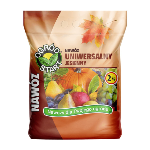 Ogród Start jesienny nawóz uniwersalny 2 kg, worek na białym tle