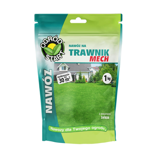 Ogród Start nawóz do trawników z mchem, saszetka 1 kg