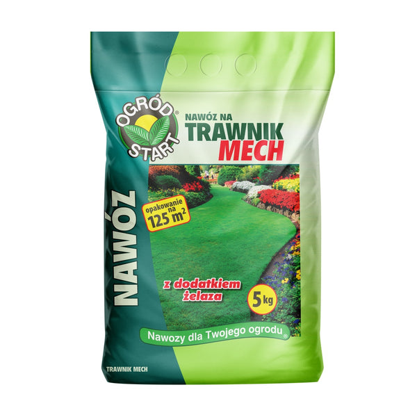 Ogród Start nawóz do trawników z mchem, worek 5 kg