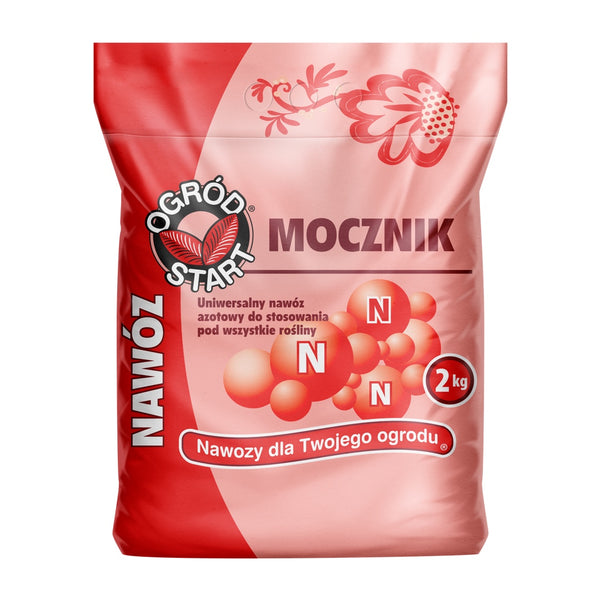 Worek mocznika Ogród Start o masie 2 kg, czerwona grafika z literą N