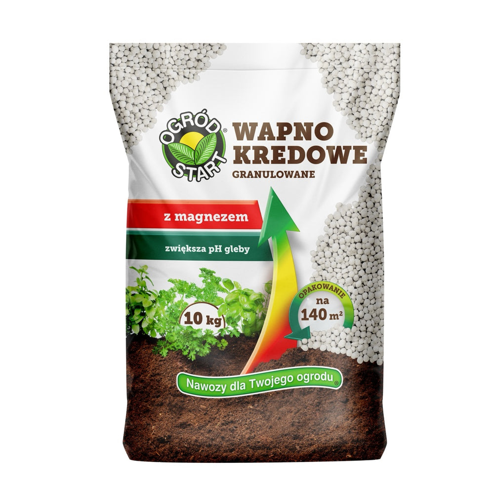 Worek 10 kg granulowanego wapna kredowego z magnezem Ogród Start