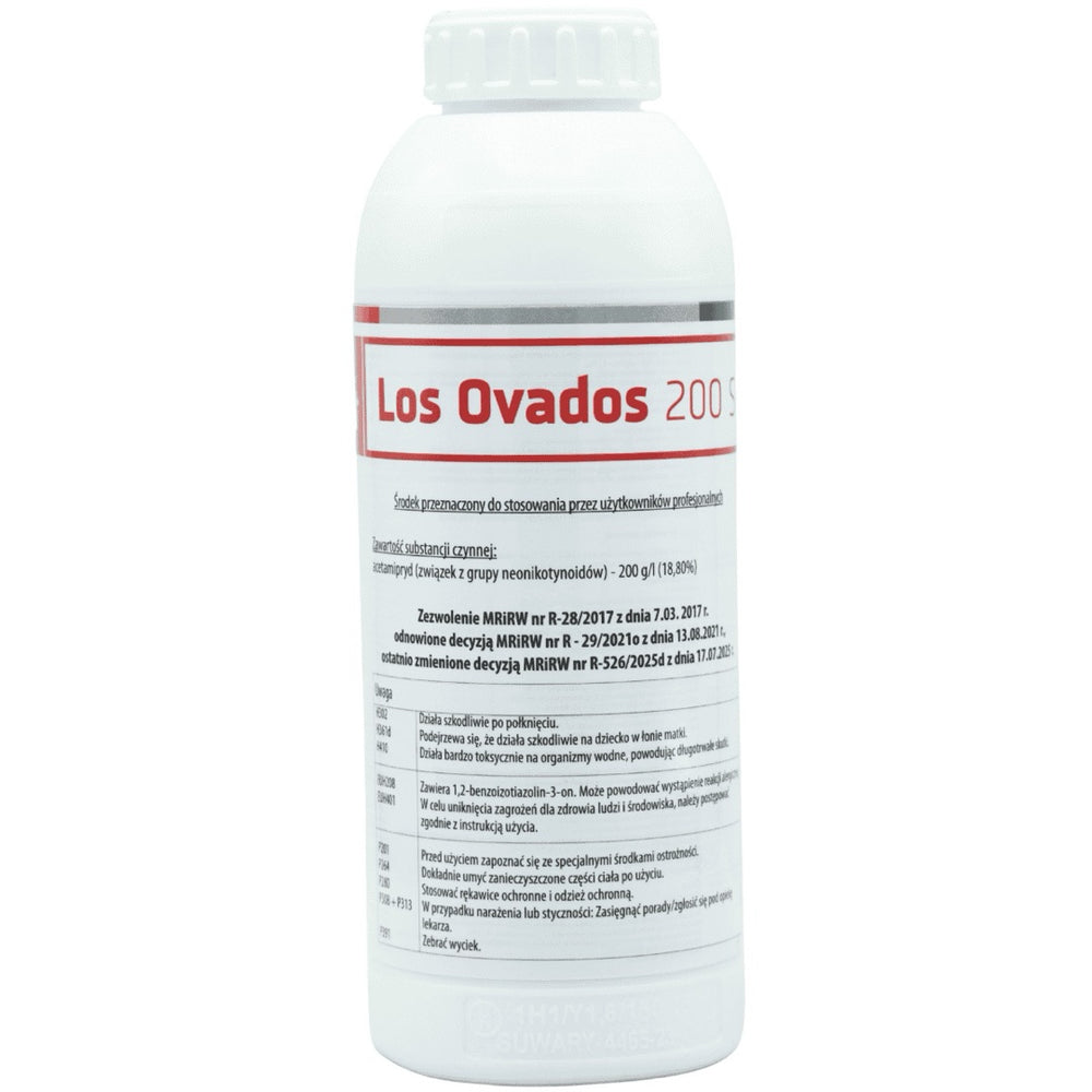 Butelka 1 l insektycydu Los Ovados 200 SE firmy Innvigo z acetamiprydem