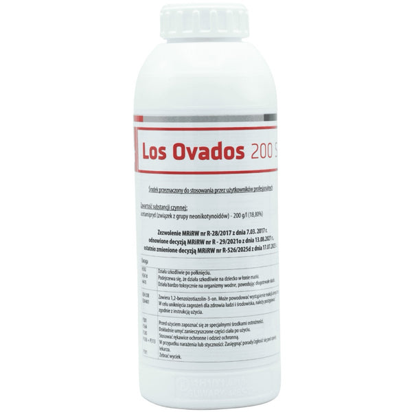 Butelka 1 l insektycydu Los Ovados 200 SE firmy Innvigo z acetamiprydem