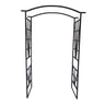 Czarna stalowa pergola ogrodowa Garden Line 114 x 45 x 208 cm na białym tle