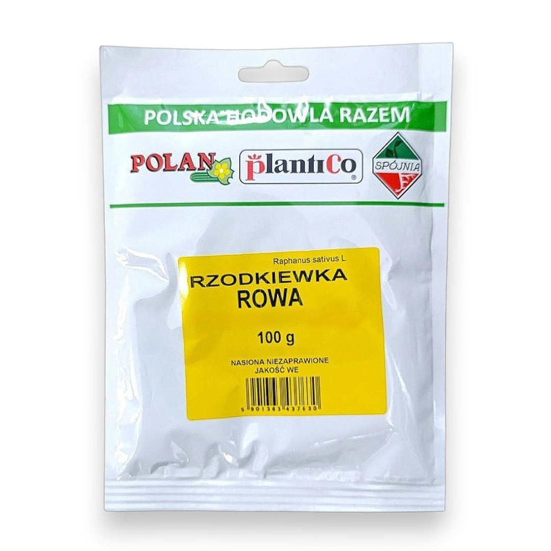 Opakowanie 100 g nasion rzodkiewki Rowa PlantiCo