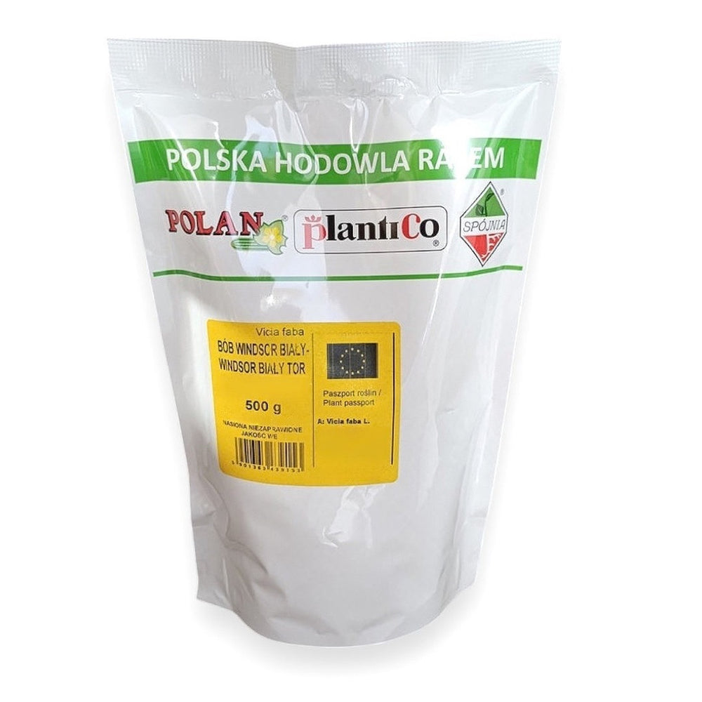 Opakowanie nasion bobu Windsor Biały PlantiCo (500 g na zdjęciu)