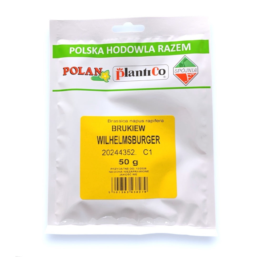 Opakowanie nasion brukwi Wilhelmsburger PlantiCo (50 g na zdjęciu)