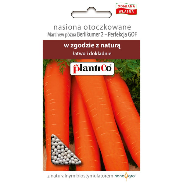 Saszetka nasion otoczkowanych marchwi Berlikumer 2 Perfekcja GOF PlantiCo, 350 nasion