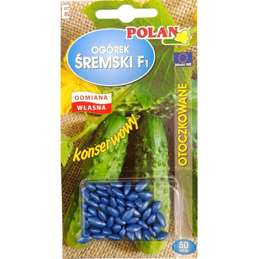 Saszetka nasion otoczkowanych ogórka konserwowego Śremski F1 Polan, 50 nasion