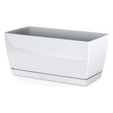 Doniczka prostokątna Coubi Case P 24 cm w kolorze biały na białym tle