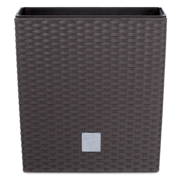 Doniczka Rato Low 26 cm w kolorze umbra na białym tle