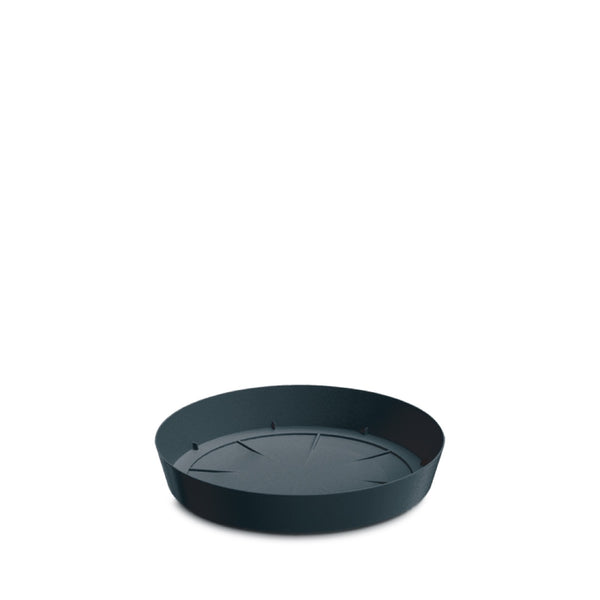 Antracytowa okrągła podstawka Lofly Saucer PPLF Prosperplast na białym tle