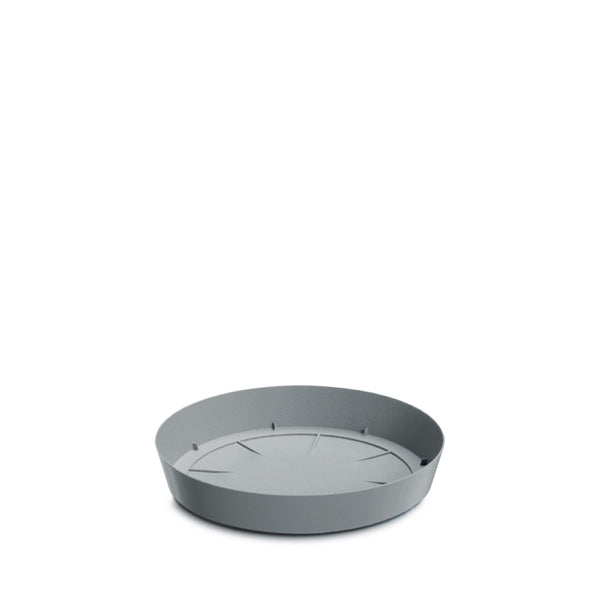 Okrągła podstawka Lofly Saucer PPLF Prosperplast w kolorze kamienny szary na białym tle