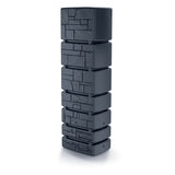 Zbiornik na deszczówkę Prosperplast Tower Stone 350 l, antracytowy, widok z przodu